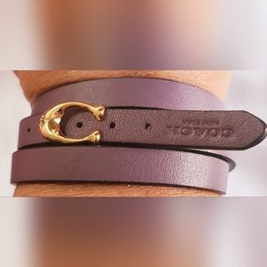 Coach leather reversible bracelet